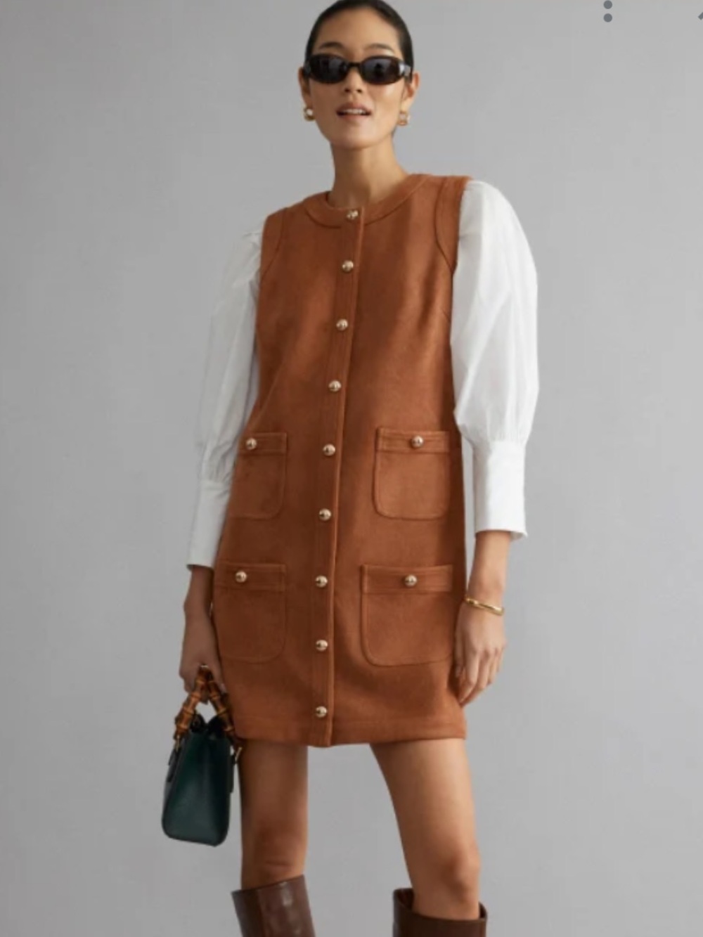 tuckernuck brown suede dress | Dresses | Tuckernuck Size L Faux Ollie neckline Three Black Mini Tommy Hilfiger Sleeveless Blue Paint Color:Storm